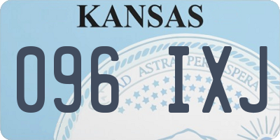 KS license plate 096IXJ