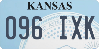 KS license plate 096IXK