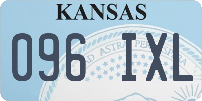 KS license plate 096IXL