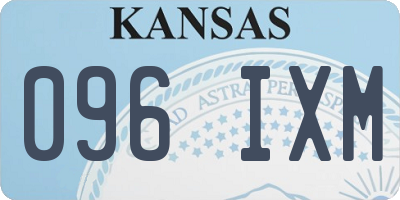 KS license plate 096IXM
