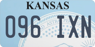 KS license plate 096IXN