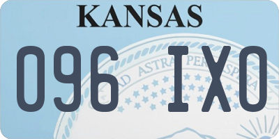 KS license plate 096IXO
