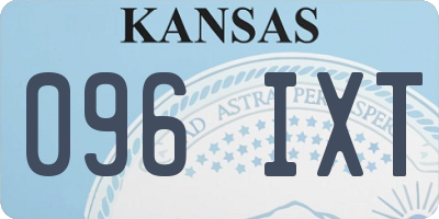 KS license plate 096IXT