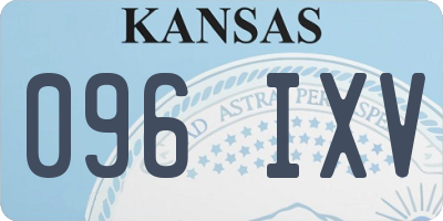 KS license plate 096IXV
