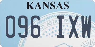 KS license plate 096IXW