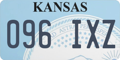 KS license plate 096IXZ