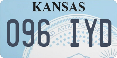 KS license plate 096IYD