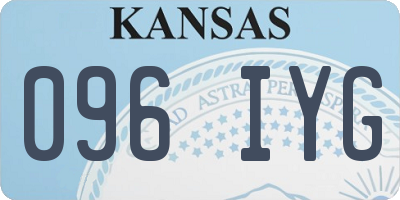 KS license plate 096IYG