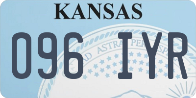 KS license plate 096IYR