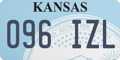 KS license plate 096IZL