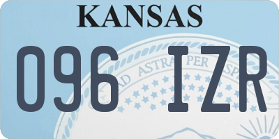 KS license plate 096IZR