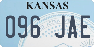 KS license plate 096JAE