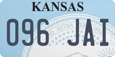 KS license plate 096JAI