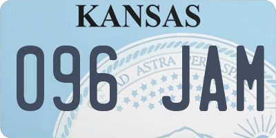 KS license plate 096JAM