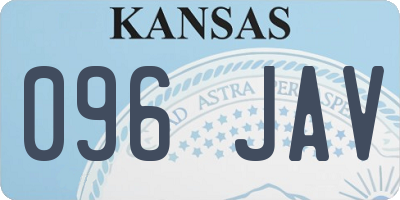 KS license plate 096JAV