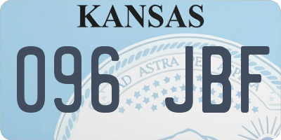 KS license plate 096JBF