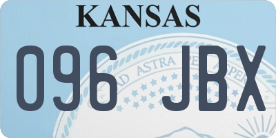 KS license plate 096JBX