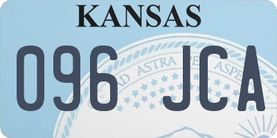 KS license plate 096JCA