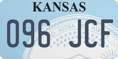 KS license plate 096JCF