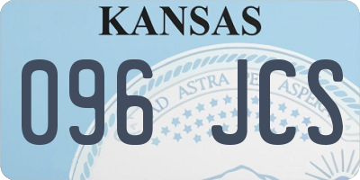 KS license plate 096JCS