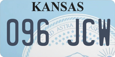 KS license plate 096JCW