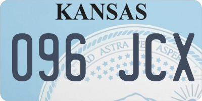 KS license plate 096JCX