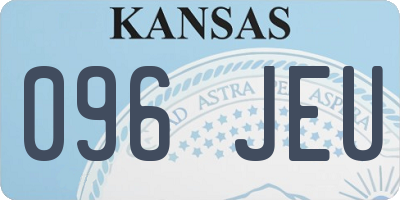 KS license plate 096JEU