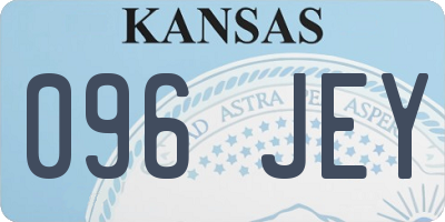 KS license plate 096JEY