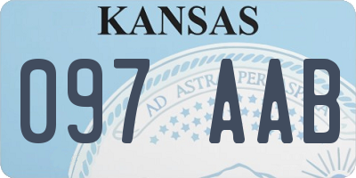KS license plate 097AAB