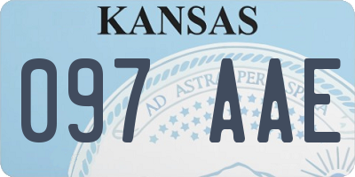 KS license plate 097AAE