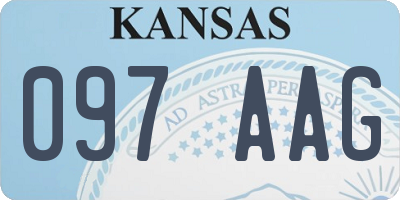 KS license plate 097AAG