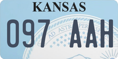 KS license plate 097AAH