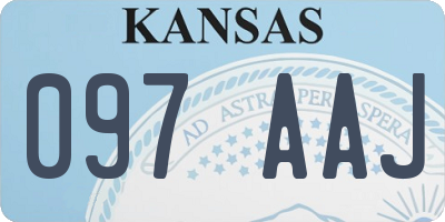 KS license plate 097AAJ