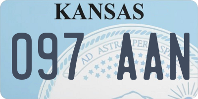 KS license plate 097AAN