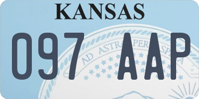 KS license plate 097AAP
