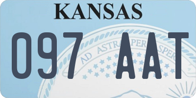 KS license plate 097AAT