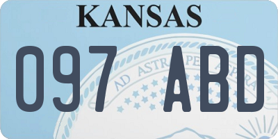 KS license plate 097ABD