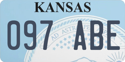 KS license plate 097ABE