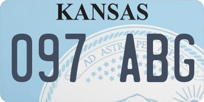 KS license plate 097ABG