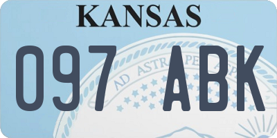 KS license plate 097ABK