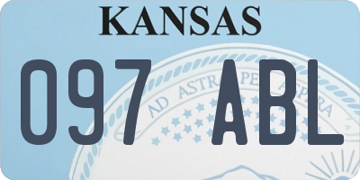 KS license plate 097ABL