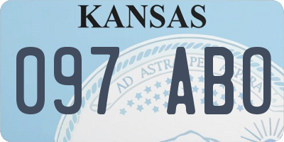 KS license plate 097ABO