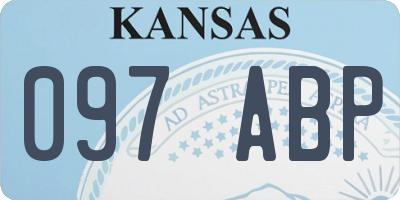 KS license plate 097ABP