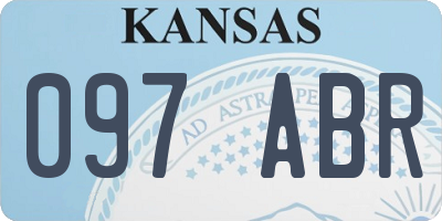 KS license plate 097ABR