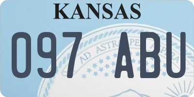 KS license plate 097ABU