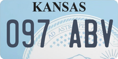 KS license plate 097ABV