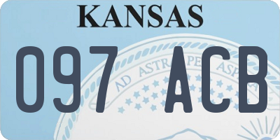 KS license plate 097ACB