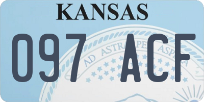 KS license plate 097ACF