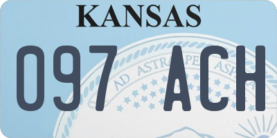 KS license plate 097ACH
