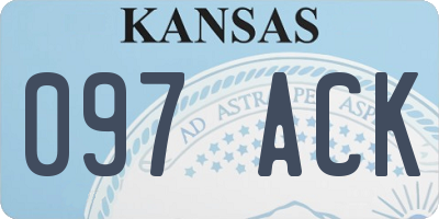 KS license plate 097ACK